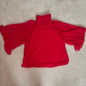 Elegant Red Women's Blouse